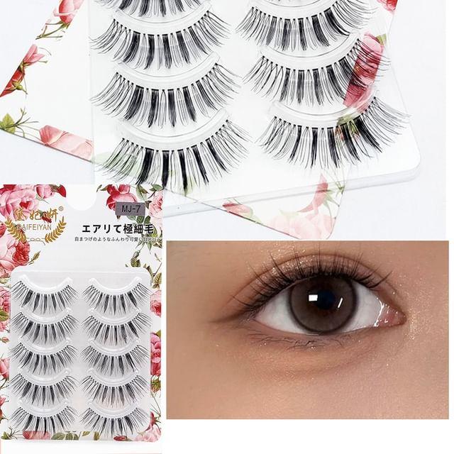 Lashie - Curl Multipack False Eyelashes Set of 5 Pairs - Black - One Size