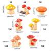 62KD Miniature Resin Mushroom Figurine Multipurpose Potted Plant Accessory