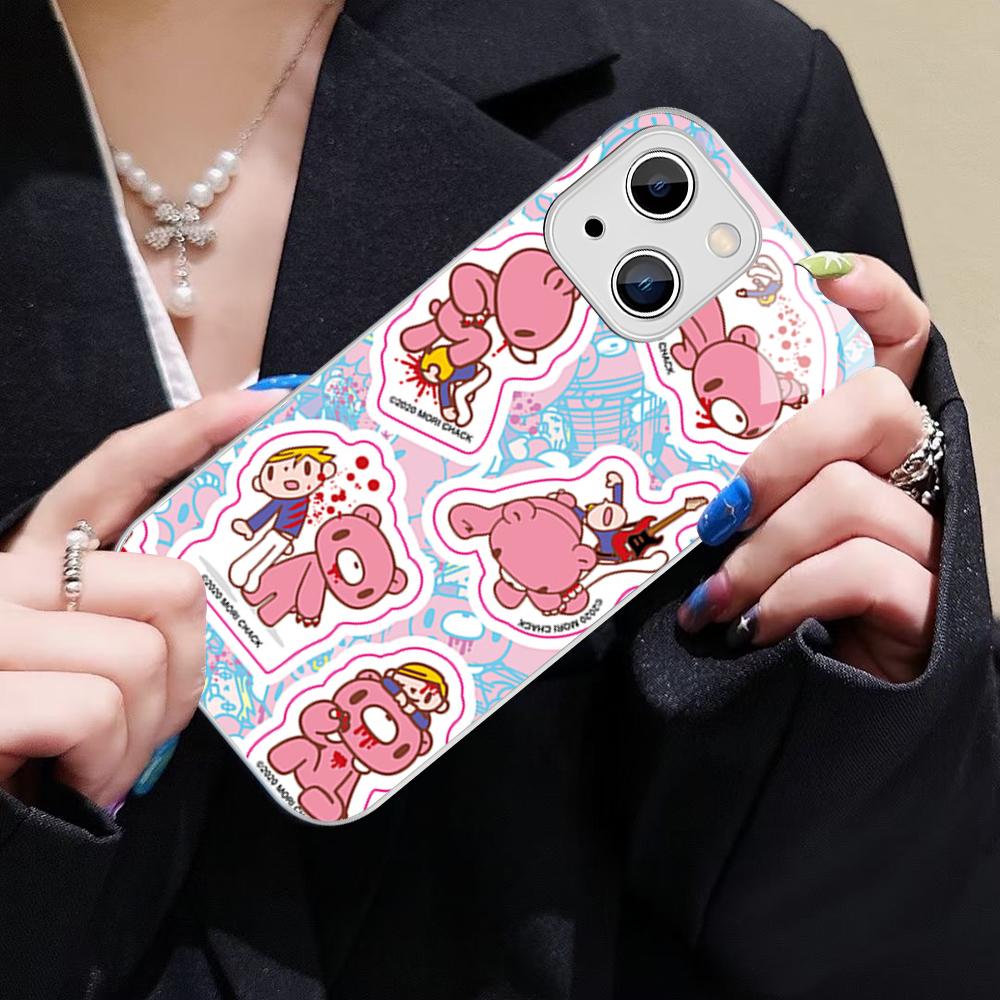 

Cartoon G-gloomy Bear Phone Case Tempered Glass For iphone 14 13 12 11 Pro Mini XS MAX 14Plus X XS XR Cover iphone 12 mini