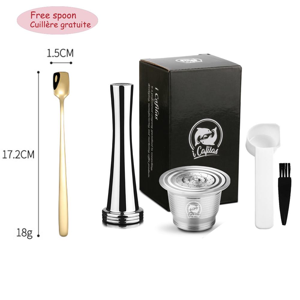 Capsula di Caffè Per Nespresso Inissia Krups YY1531FD Filtro Caffè in Acciaio Inossidabile Macchina per Schiuma di Caffè Riutilizzabile