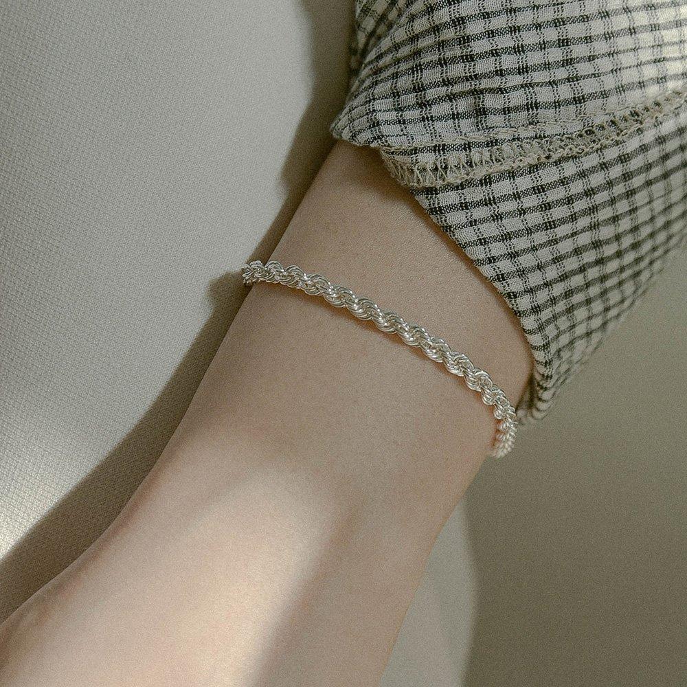 

Silver Chinese Rope Chain Bracelet Twisted Twisted Silver Bracelet