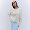 Round Collar Long Sleeve Sweater Women Autumn Winter Simple Solid Colour Knitwear Loose Pullover Sweater Comfortable Undercoat Long Sleeves Sweater