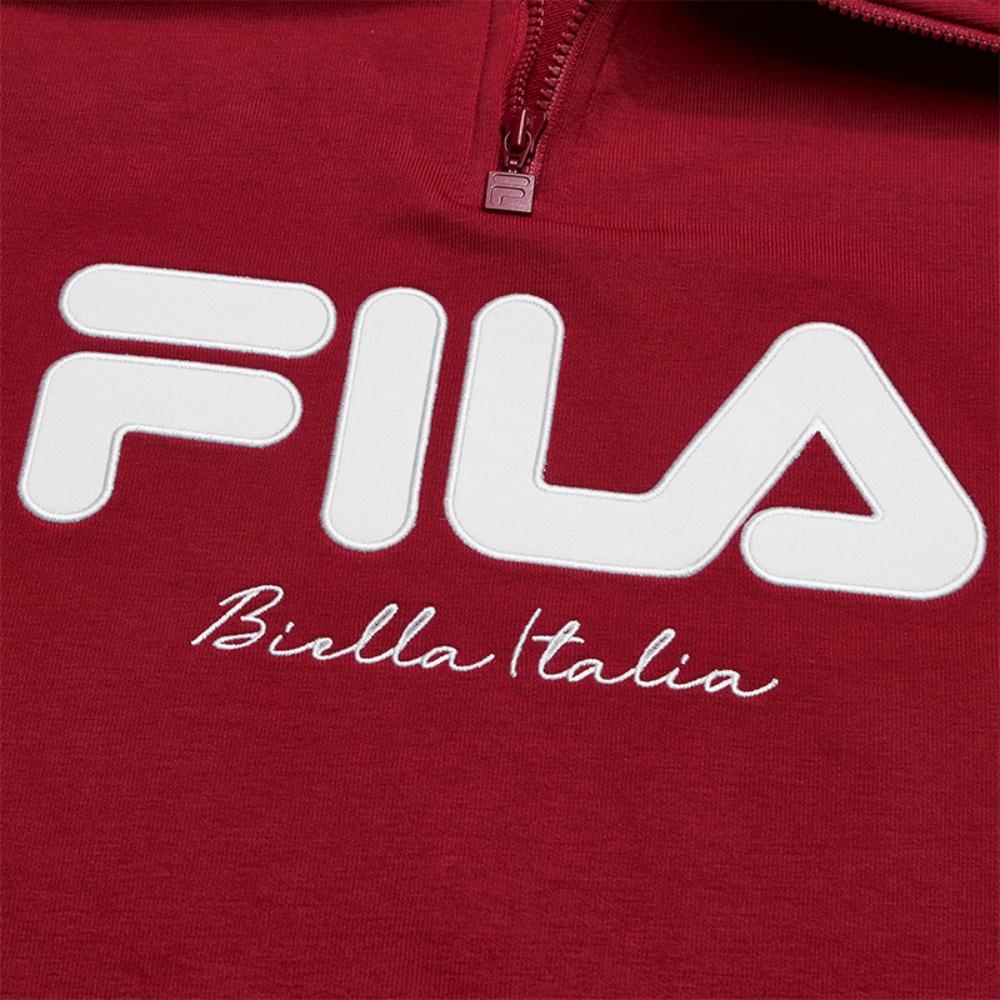 Fila Original Fashion Classic Retro Casual Versatile Comfortable Loose Pullover Sweatshirt Women Sweatshirt Red F61W549204FWI