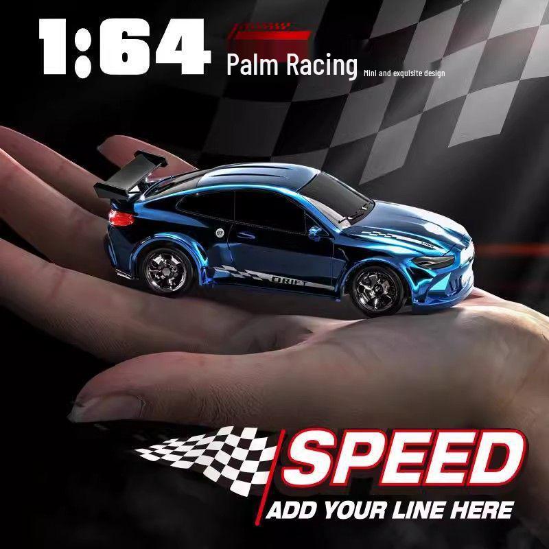 1:64 Mini RC High-Speed Drift Racing Car - Four-Wheel Drive Desktop Model, Perfect Birthday Gift for Kids.