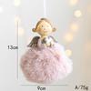 Christmas Plush Angel Girl Pendant Christmas Angel Decoration Desktop Ornament White Pink Angel Pendant New Year 2025
