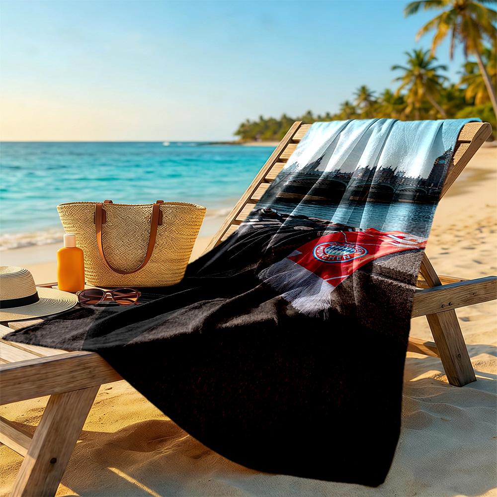 Bayern Munich Beach Towel Soft Durable Quick-Dry Comfortable Lightweight Suitable for Sports, Travel, Swimming, Yoga, Bathroom, Beach, And Pool