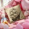 Da Vinci Inspired Sketches Pillow Case Anti-Dustmite Pillowcase Invisible Zipper Silky Short Plush Sofa Cushion Cover
