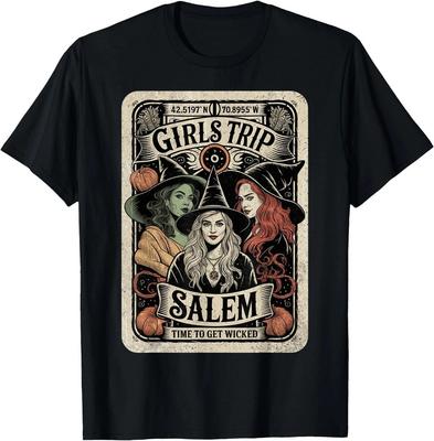 “Girls Trip Salem – Time To Get Wicked” Halloween T-Shirt – Unisex  Unisex T-Shirt