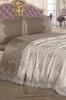 Eylul Wedding Set 6pcs, Bedspread 230x250, Sheet 200x230, Pillowcase 50x70, Laced, Embroidered, Cappucino