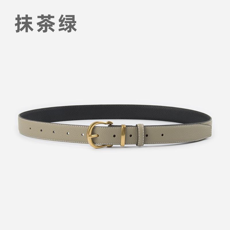 First Layer Lychee Pattern Leather Women'S Belt Cowhide Women'S With Jeans Casual Pants Women'S Pants Belt Women'S Belt