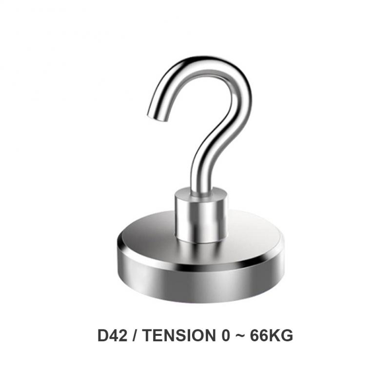 1.5kg To 66kg Small Strong Powerful Neodymium Magnet Hook Nickel Plated Hole Free Hook For Home Kitchen Workplace Office