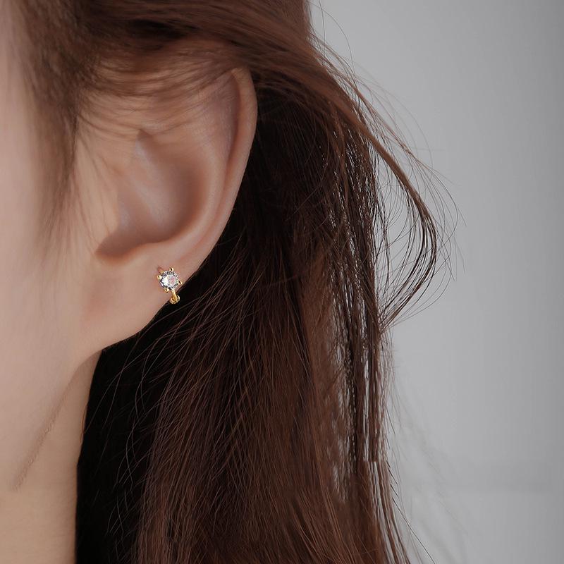 2022 Trendy Zirconia Ear Cuff: Women s High-End Niche Cartilage Stud Earrings