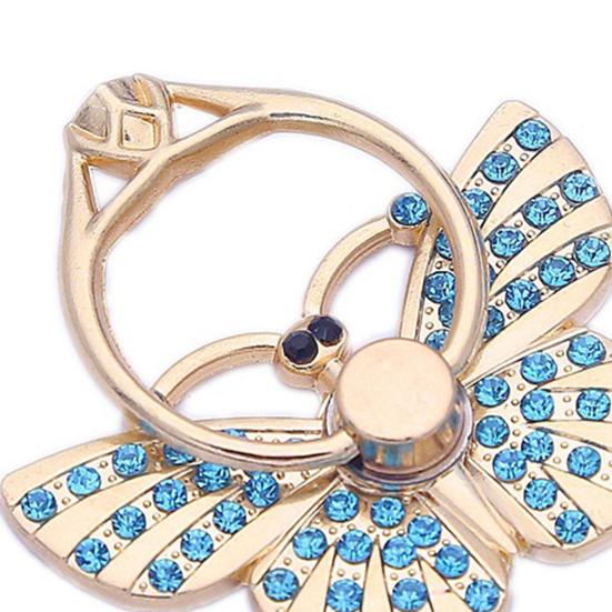 Fingerringhalter Grad Drehung Rückseite Universal 360 Aufkleber Strass Schmetterling Mobiltelefon