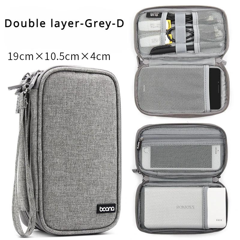 Elektronische Aufbewahrungstasche Mobiles Festplattenpaket Geschäftsreise Tragbarer USB-Datenkabel-Organizer Headset-Ladegerät Schutzhülle