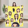 YUY Xiaoyu  Flannel Blankets Cartoon Custom Throw Blanket for Home 200x150cm Rug Piece,