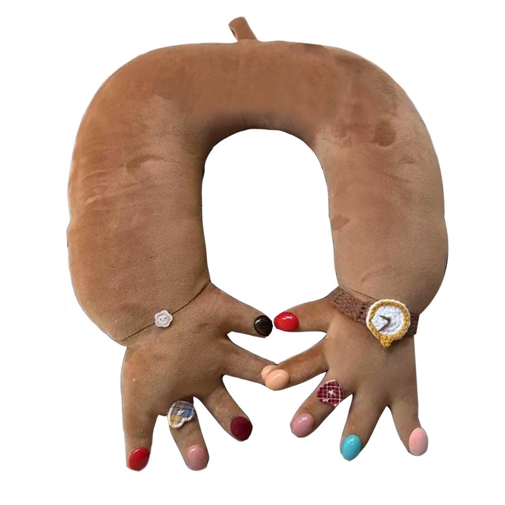 U-shaped Funny Finger Pillow Creative Cute Plush Travel Office Comfortable Cushion U-shaped Funny Finger Pillow Cotton Cushion