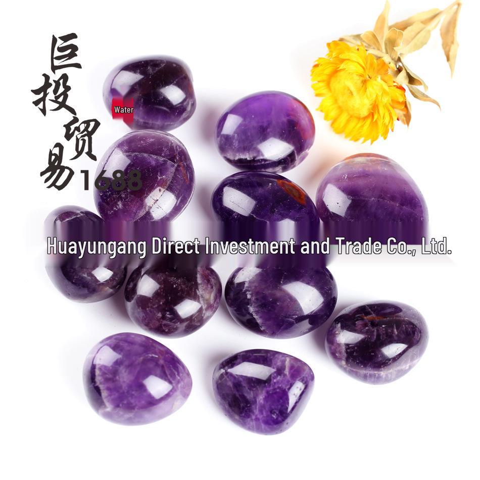 Unregelmäßige Amethyst-Trommelsteine für Räucherwerk, Diffusoren und Aquarien-Landschaftsgestaltung