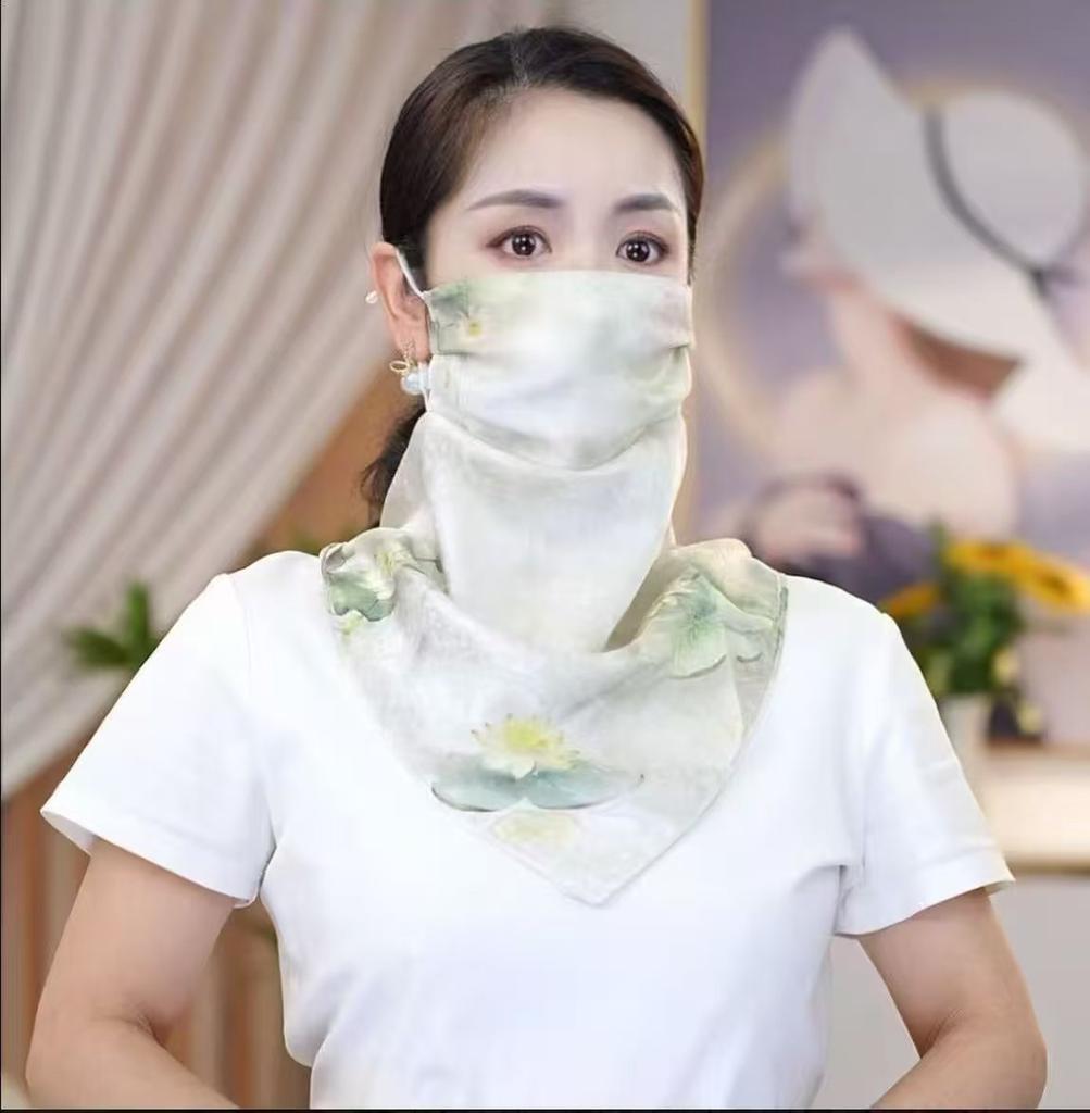 Oddychający szalik na szyję na zewnątrz trójkątna maska na twarz cienka wersja pyłoszczelna popularny styl styl kasku motocyklowego zasłona na twarz