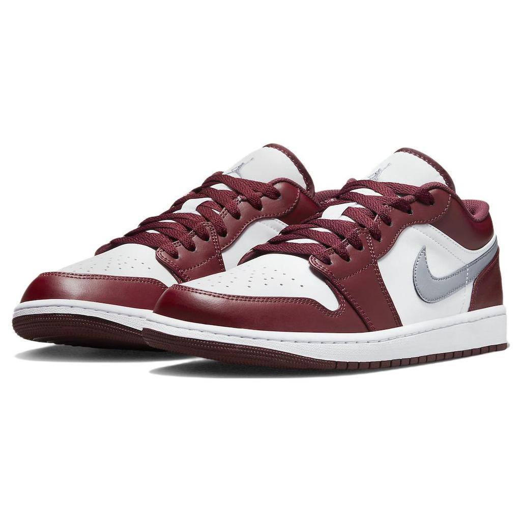 New JORDAN 1 Low White Bordeaux 553558-615