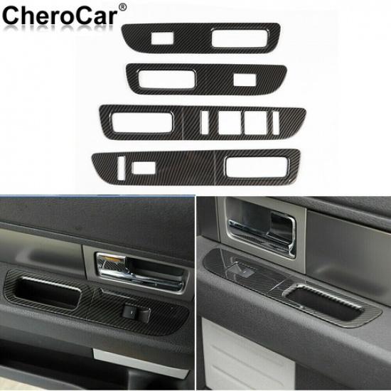 4x Car Window Lift Button Switch Panel Decor Cover Trim For Ford F150 2009-2014