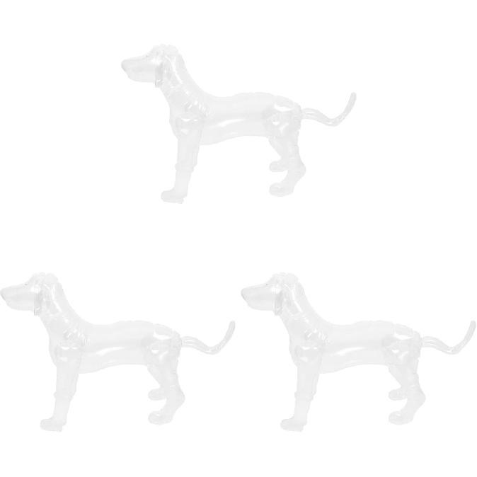 3pcs Inflatable Dog Mannequin Display Stand for Pet Clothing, PVC Dog Model Shop Display Pet Store for Home Store Use