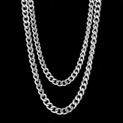 Surgical Steel Cuban Chain Steel Necklace 7mm Chain Necklace Surgical Steel Men's Necklace Men's Chain Necklace