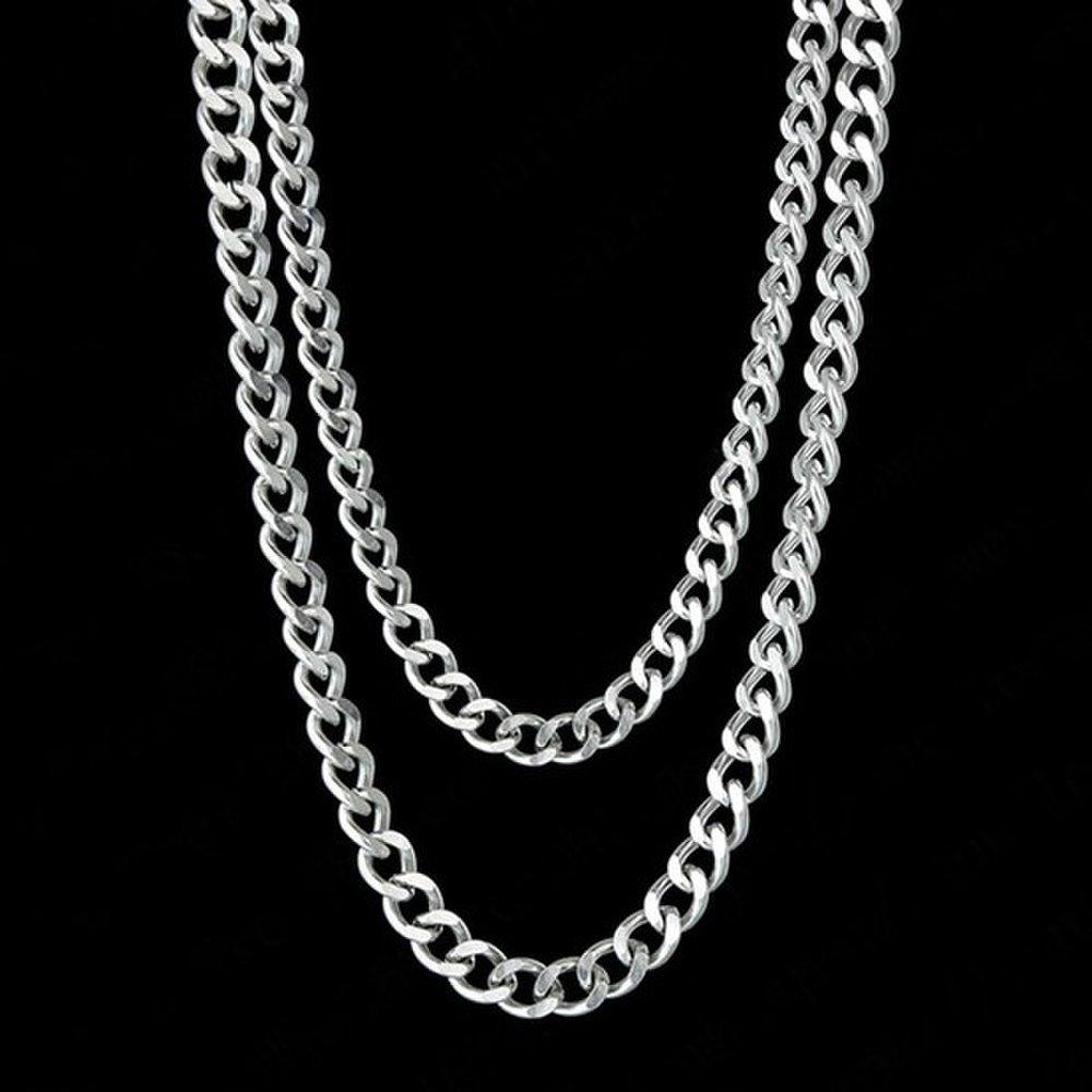 Surgical steel Cuban chain steel necklace 7mm chain necklace Surgical steel men's necklace Men's chain necklace