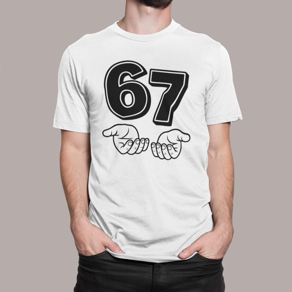 6 Six 7 Seven T Shirt Hands Funny Meme Adults Kids