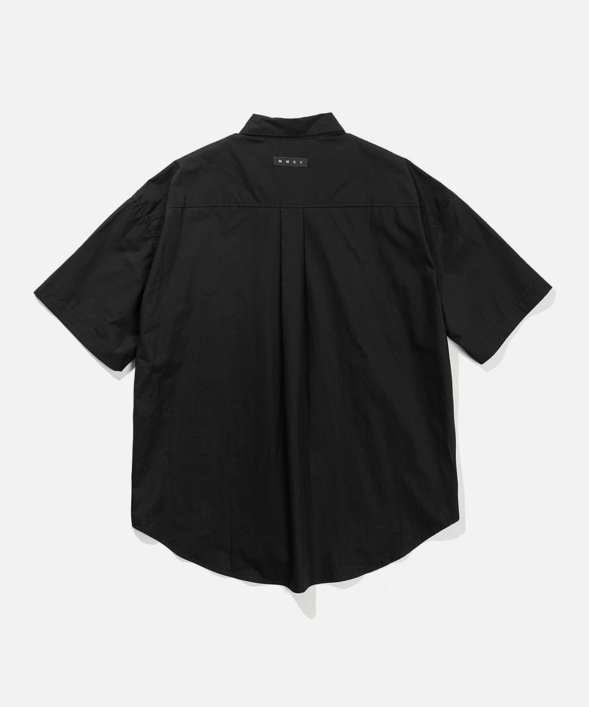 VASTIC Oversized Cotton Half Shirt_Black