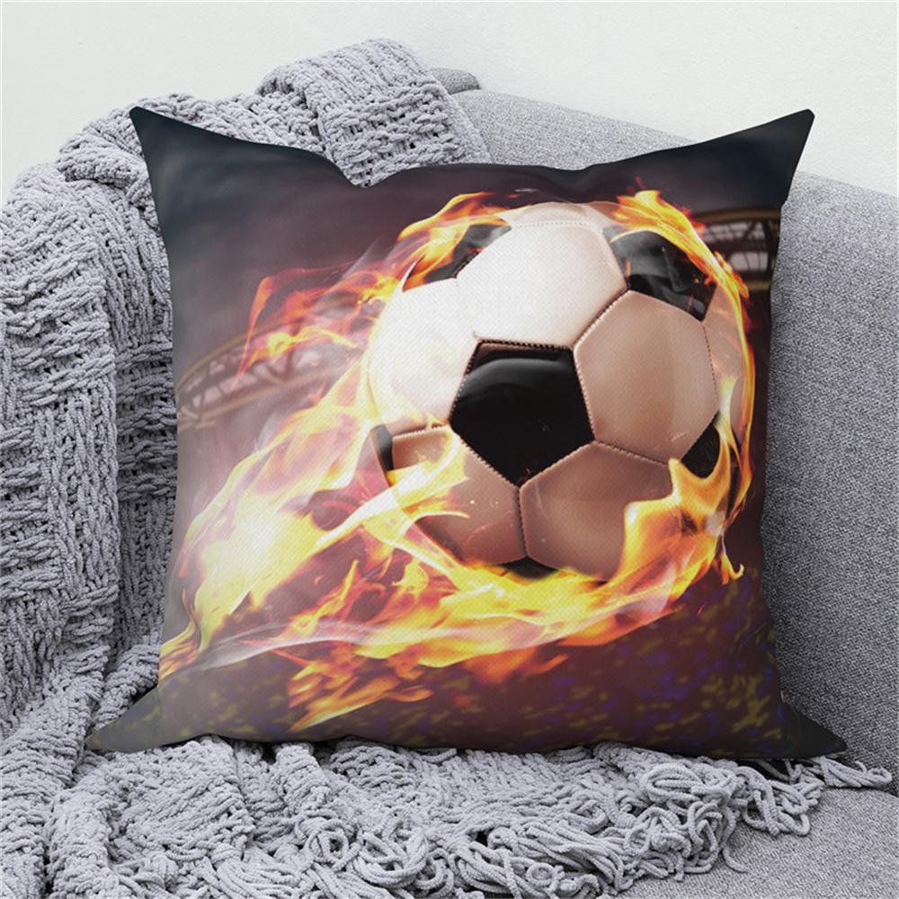Fußball-Print Kissenbezug Heimdeko Kissenbezug Sofa Auto Überwurf