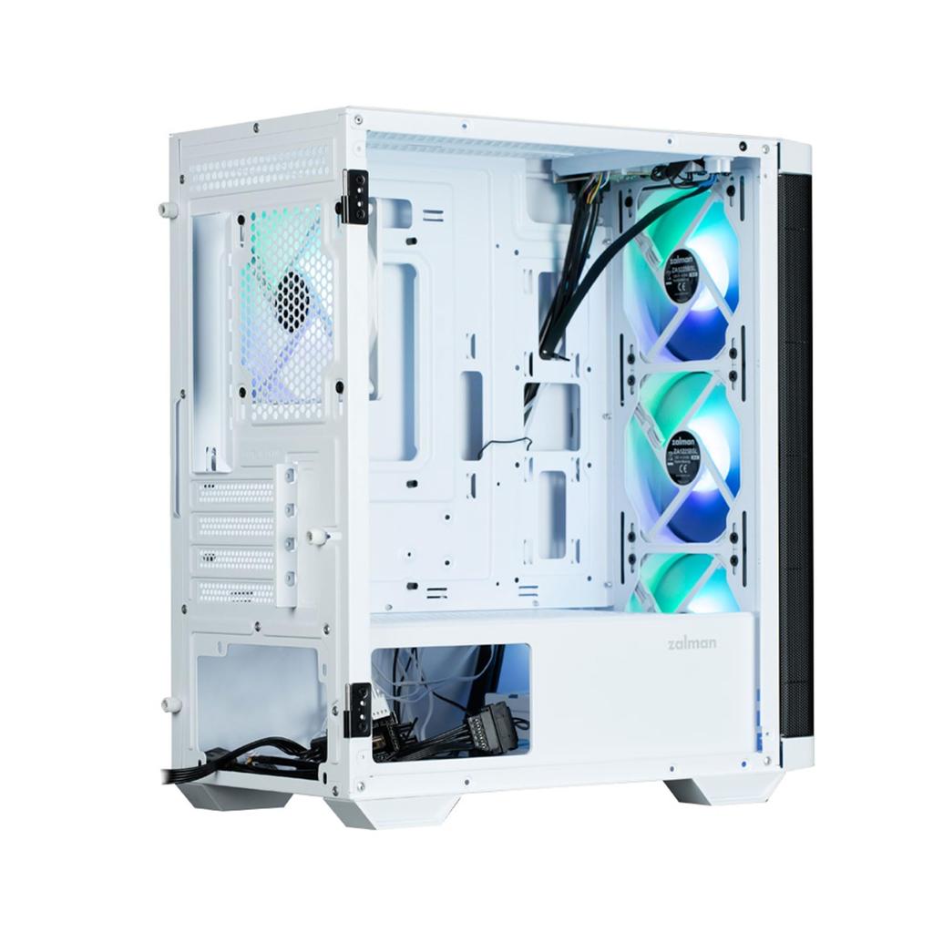 ZALMAN M4 WHITE 120 mm 4 ARGB-Controller installiert Mini-Tower-PC-Gehäuse CS8758 Lüfter/RGB Micro-ATX
