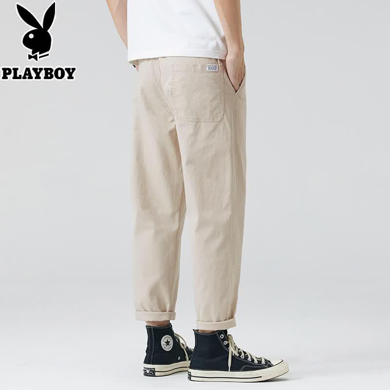 PLAYBOY Men s Summer Thin Cropped Casual Pants 3XL