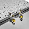 Tree Root Earrings, Natural Citrine Earring, 925 Sterling Silver Jewelry, Birthday gift