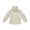 The North Face Logo Print Zip-Up Hooded Long Sleeve Cotton Jacket Women Jackets White NJ3NQ54C