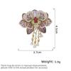 Women's Light Luxury Design Elegant Imitation Pearl Enamel Peony Flower Brooch Fashionable Versatile Niche Design Brooch