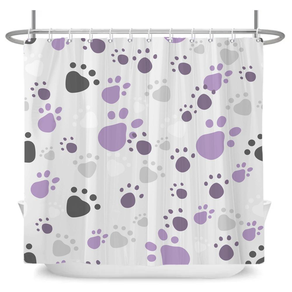 Cute Little Animal Shower Curtain Baby Room Decor Waterproof Kawaii Shower Curtain Bathtub Curtain Bathroom Textured With Hooks