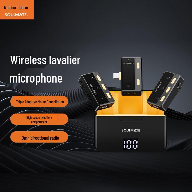 

7SOULMATE Mix2 Wireless Lavalier Microphone for Clear Sound Pickup and Noise Reduction