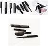 Premium Black Hair Styling Comb Set 4 Pieces Plastic Hair Comb Professional Quality
