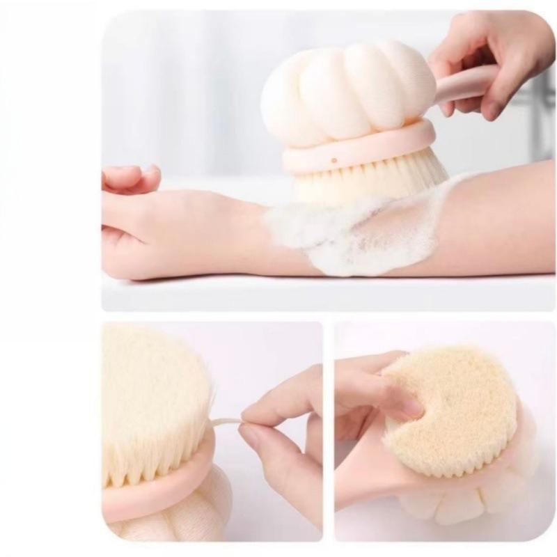 Bath Brush New Household Bathroom Wall-mounted Storage Bath Brush Thickened Soft-bristled Bath Brush
