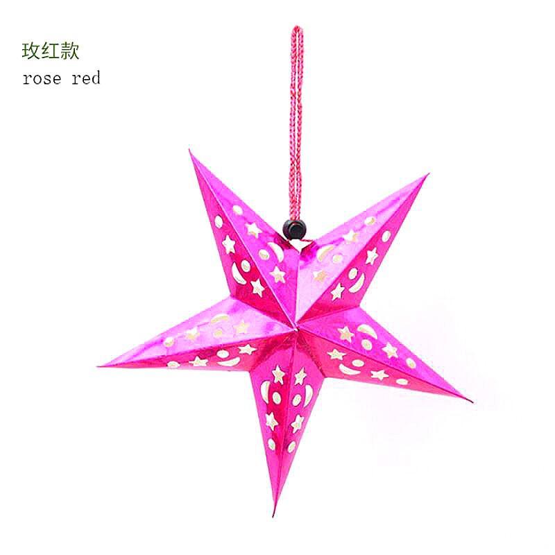 commodity Christmas tree pentagram lampshade star paper hanging xmas wedding decor