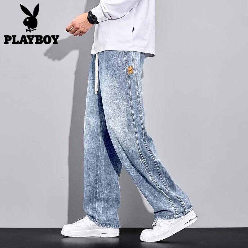 PLAYBOY Men s American Retro Straight Leg Casual Jeans 2XL(33/34)
