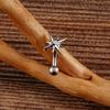 Right Grand ASTM F136 Titanium 16G CZ North Star Rook Earring 6mm 8mm Curved Barbell Eyebrow Cartilage Tragus Labret Piercing