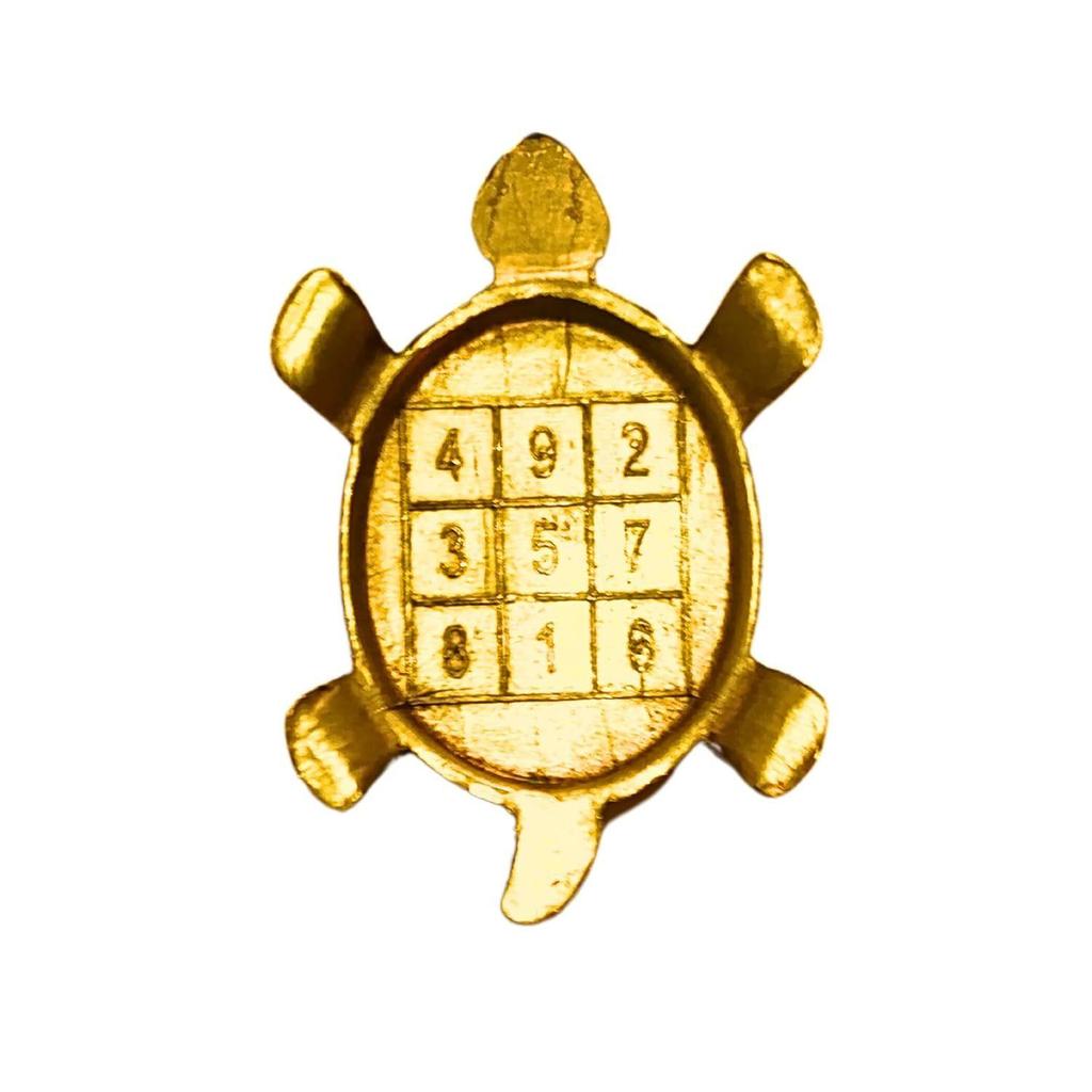 Feng Shui Tortoise for Good Luck | Brass Tortoise with Plate, Small Size, Brass, Gold Colour, 1 Set, Religious