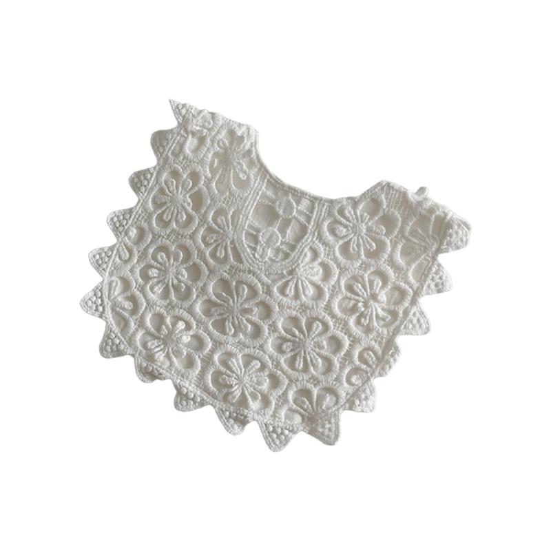 Baby Burping Cloth Fashionable False Collar Bib Detachable Hollowed Out Female Girls Scarf Infants Saliva Towel