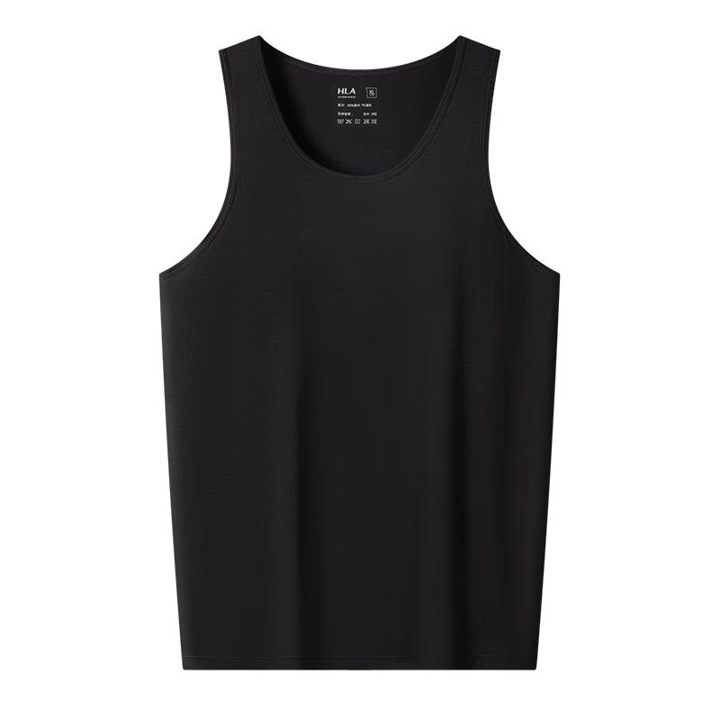 Heilan Home Men s Ice Silk Antibacterial Sleeveless Undershirt (2-Pack) 2XL