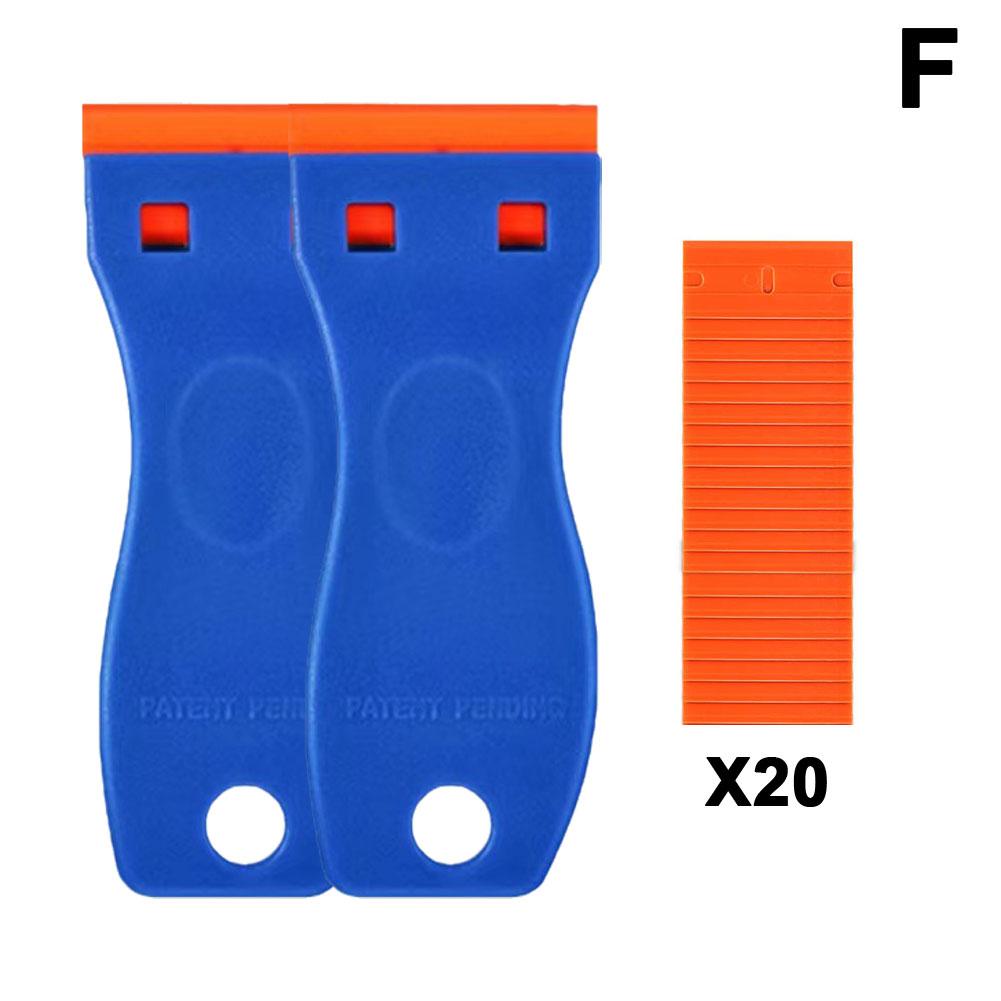 Double Edge Plastic Razor Glass Cleaning Scraper Label Quick Cleaning Razor Glue Remover Window Car Film Sticker Scraper