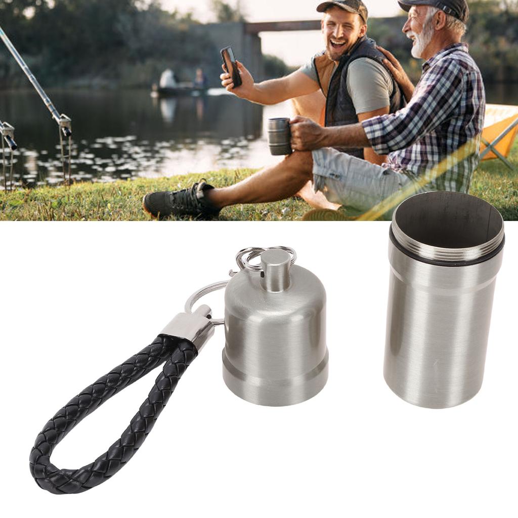 Portable Metal Storage Jar Aluminum Alloy Airtight Container Multipurpose Water Proof Small Bottle for Outdoor Camping Travel