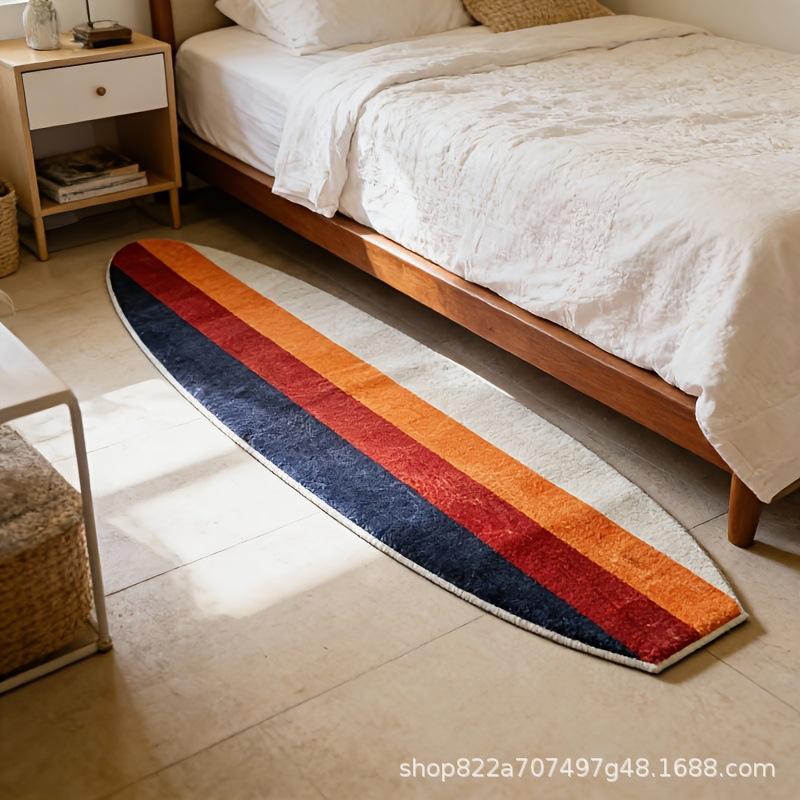 Flanellen Slaapkamer Bijzettafel Vloerkleed Leuke Surfplank Badkamer Absorberend Vlekbestendig Zacht Koelgebied Woonkamer Vloermat Huisdecoratie 40X120CM(1.3X3.9FT