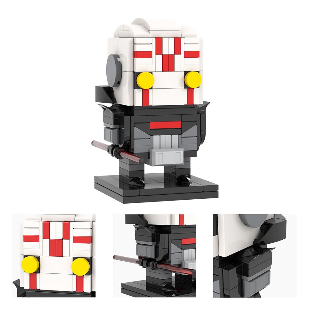 MOOXI Modellserie BrickHeadsed Set MOC Steine Actionfigur Modell Erwachsene Bausteine Kinderspielzeug für Kinder Geschenk
