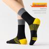 Men's Plus Size Breathable Athletic Socks - Spring/Autumn Style for Running, Basketball, Badminton